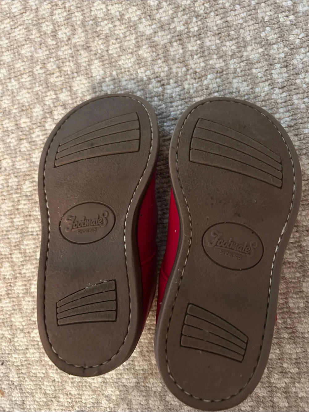 Girls Red Footmates Mary Jane Shoes